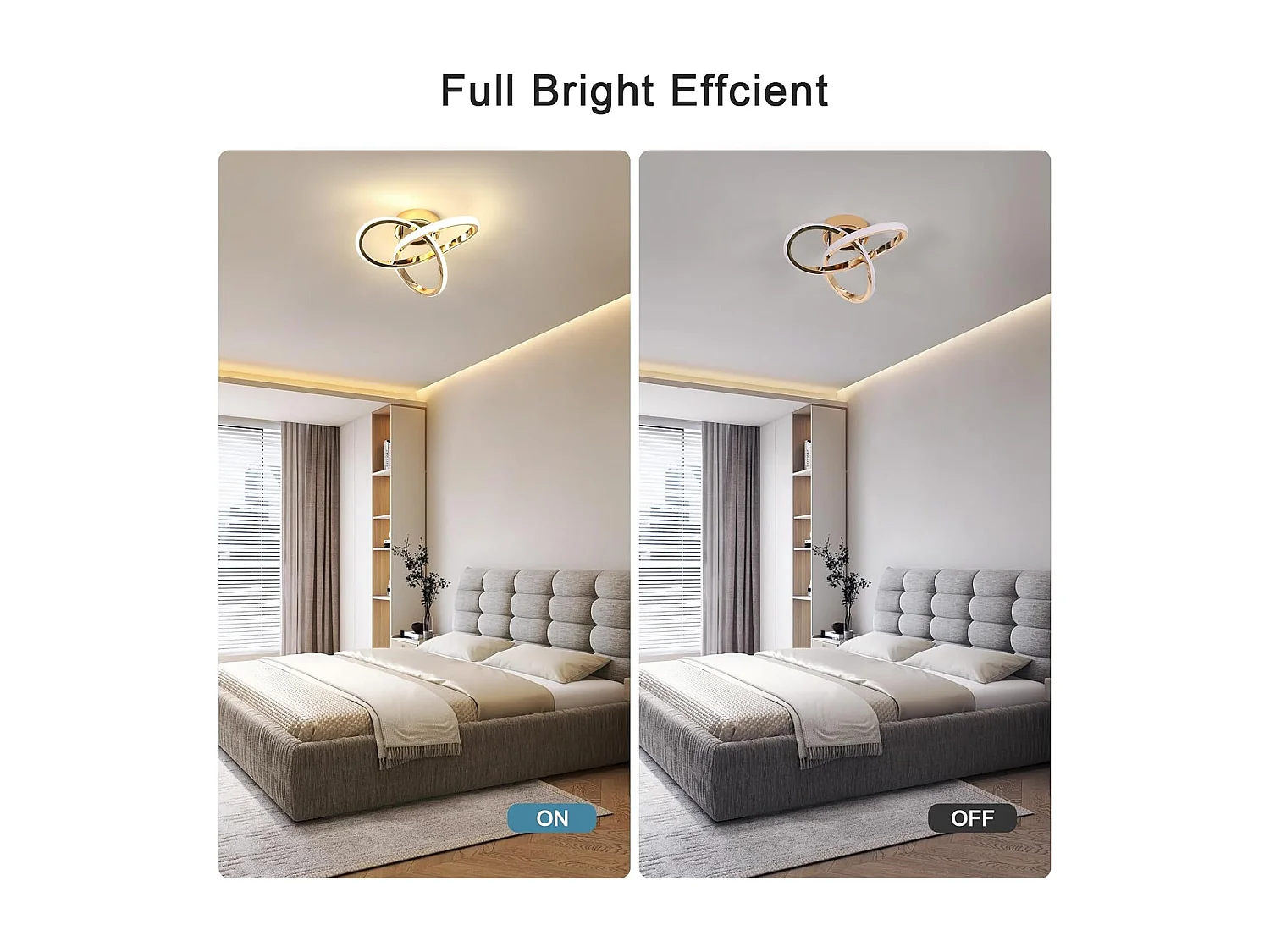 Plafonnier LED doré, plafonnier de salon moderne 22 W, lumière neutre 4 500 K, luminaire créatif en forme de fleur, pour couloir de chambre