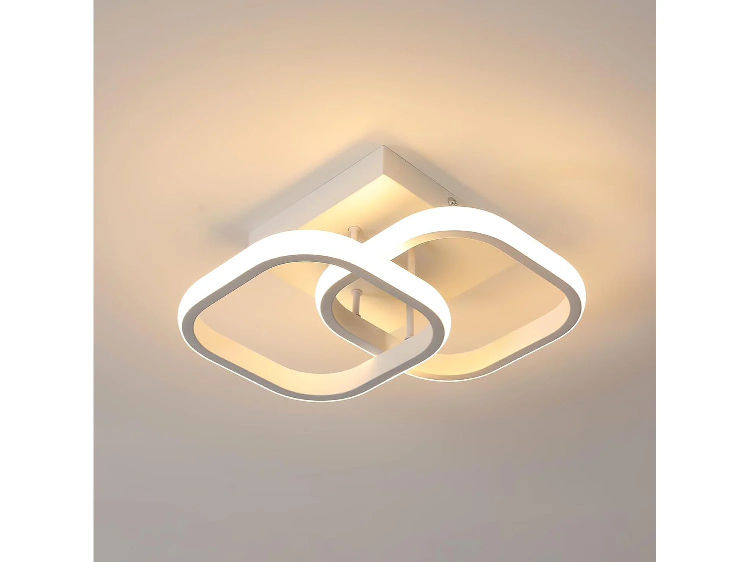 Comely LED plafondlampen, plafondlamp 42W 4800LM, ronde moderne plafondlampen, koud wit 6500K, diameter 40 cm, wit
