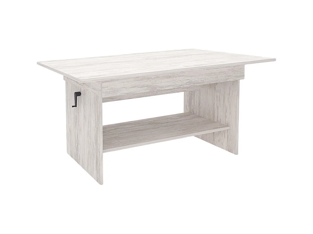 Tavolino da salotto regolabile in legno bianco TG13