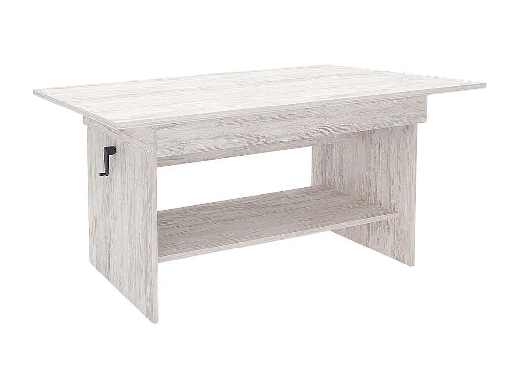 Tavolino da salotto regolabile in legno bianco TG13