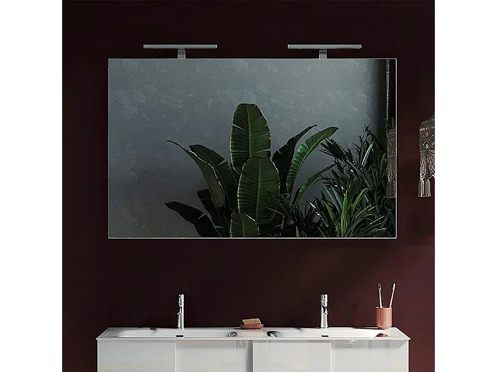 Specchiera bagno 120x75 cm con doppia luce led SPL4