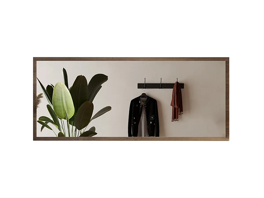 Specchiera moderna 160x68 cm con cornice rovere scuro SL8