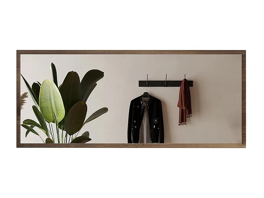 Specchiera moderna 160x68 cm con cornice rovere scuro SL8