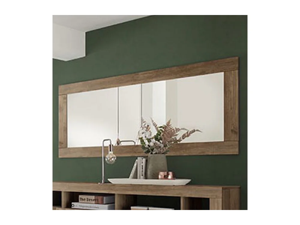 Specchiera moderna rettangolare effetto legno cornice 170x75 SL6 rovere mercure