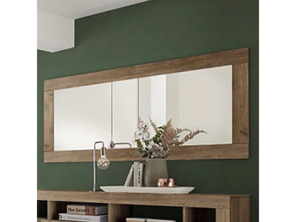 Specchiera moderna rettangolare effetto legno cornice 170x75 SL6 rovere mercure