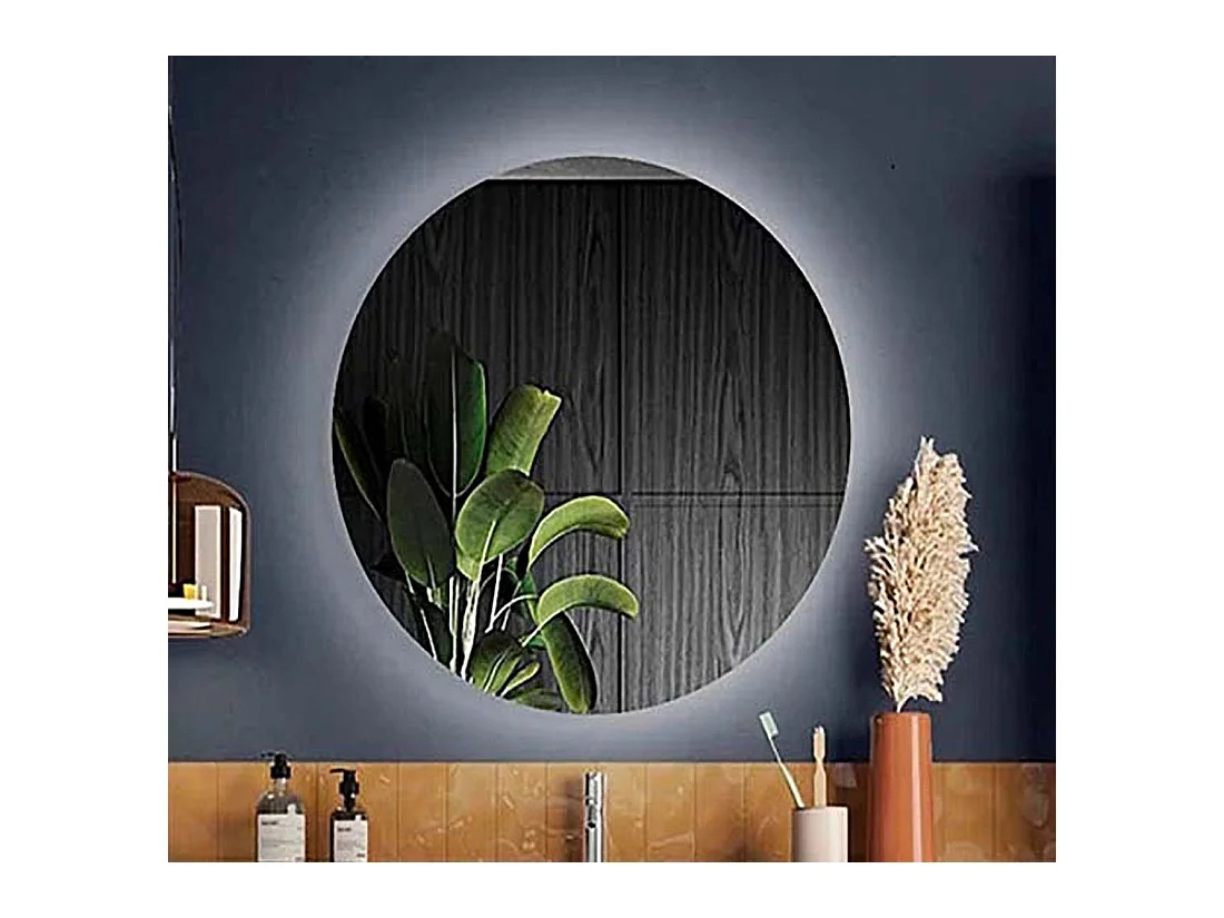 Specchiera tonda bagno 75x75 cm con retroilluminazione led SPL12