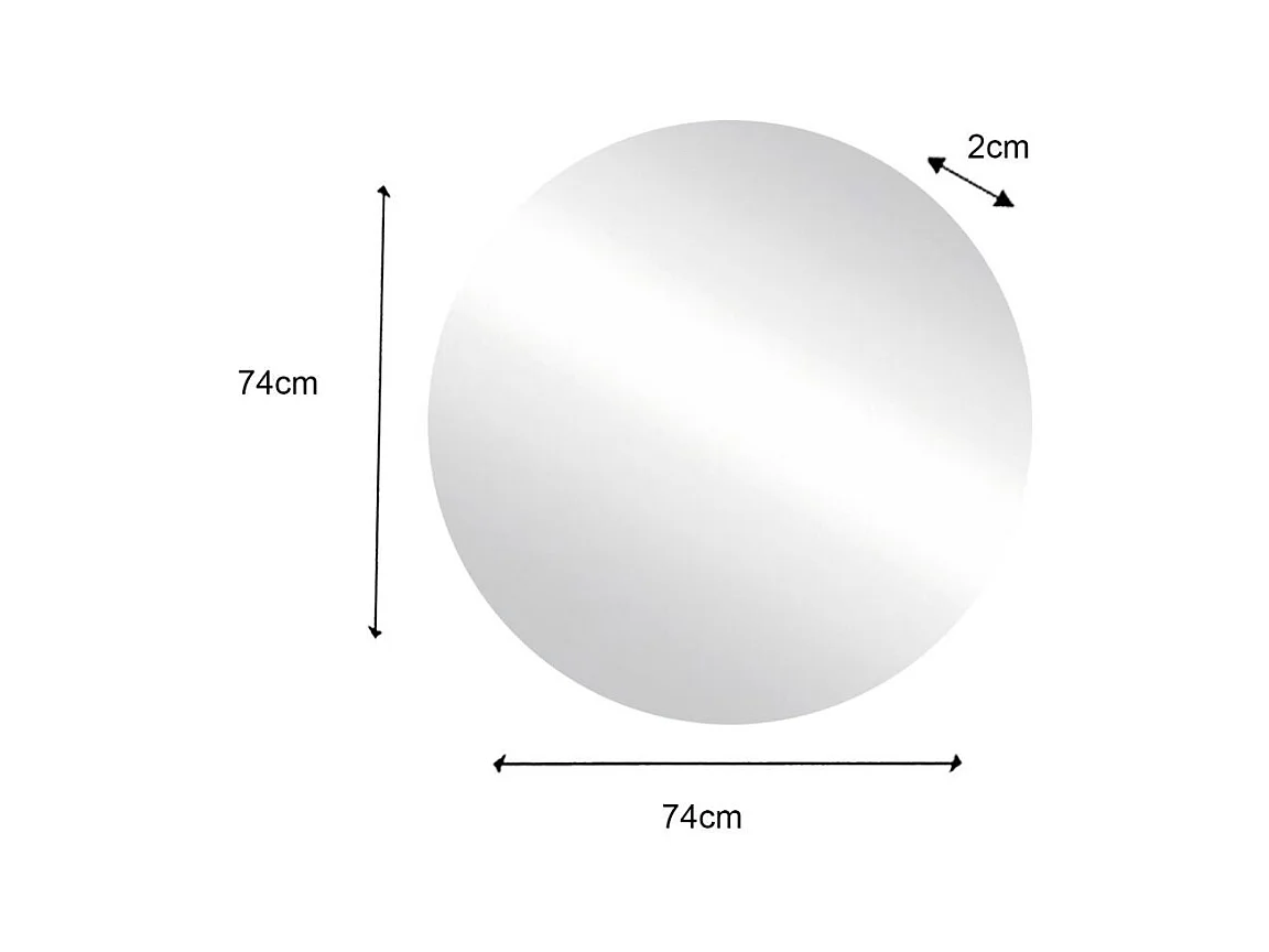 Specchiera tonda bagno 75x75 cm con retroilluminazione led SPL12