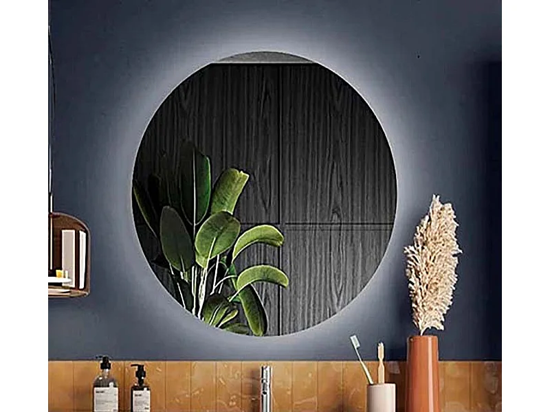Specchiera tonda bagno 75x75 cm con retroilluminazione led SPL12