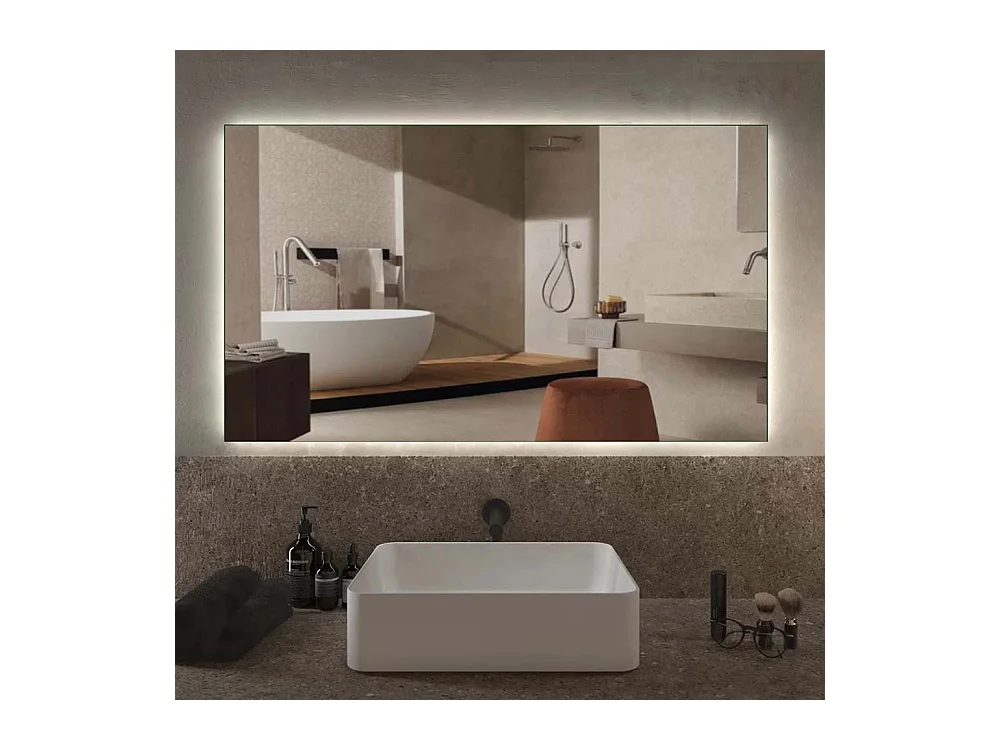 Specchiera bagno 90x60 cm con retroilluminazione led SPL11