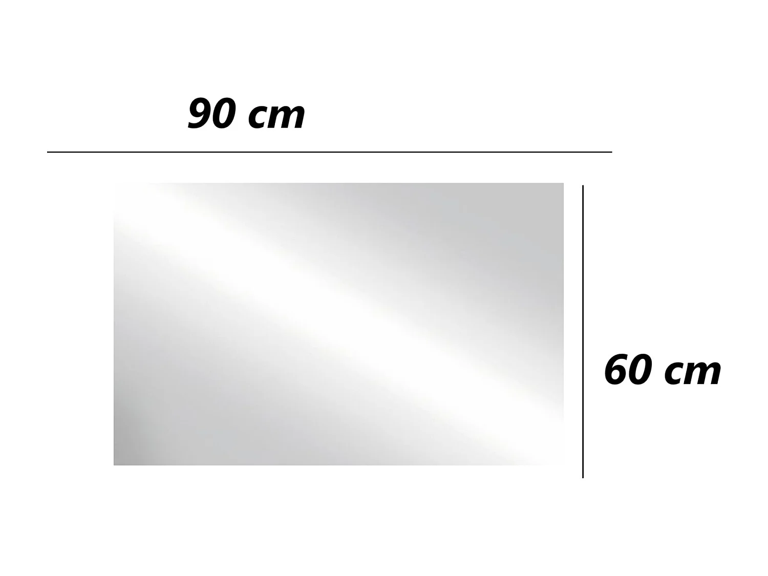 Specchiera bagno 90x60 cm con retroilluminazione led SPL11