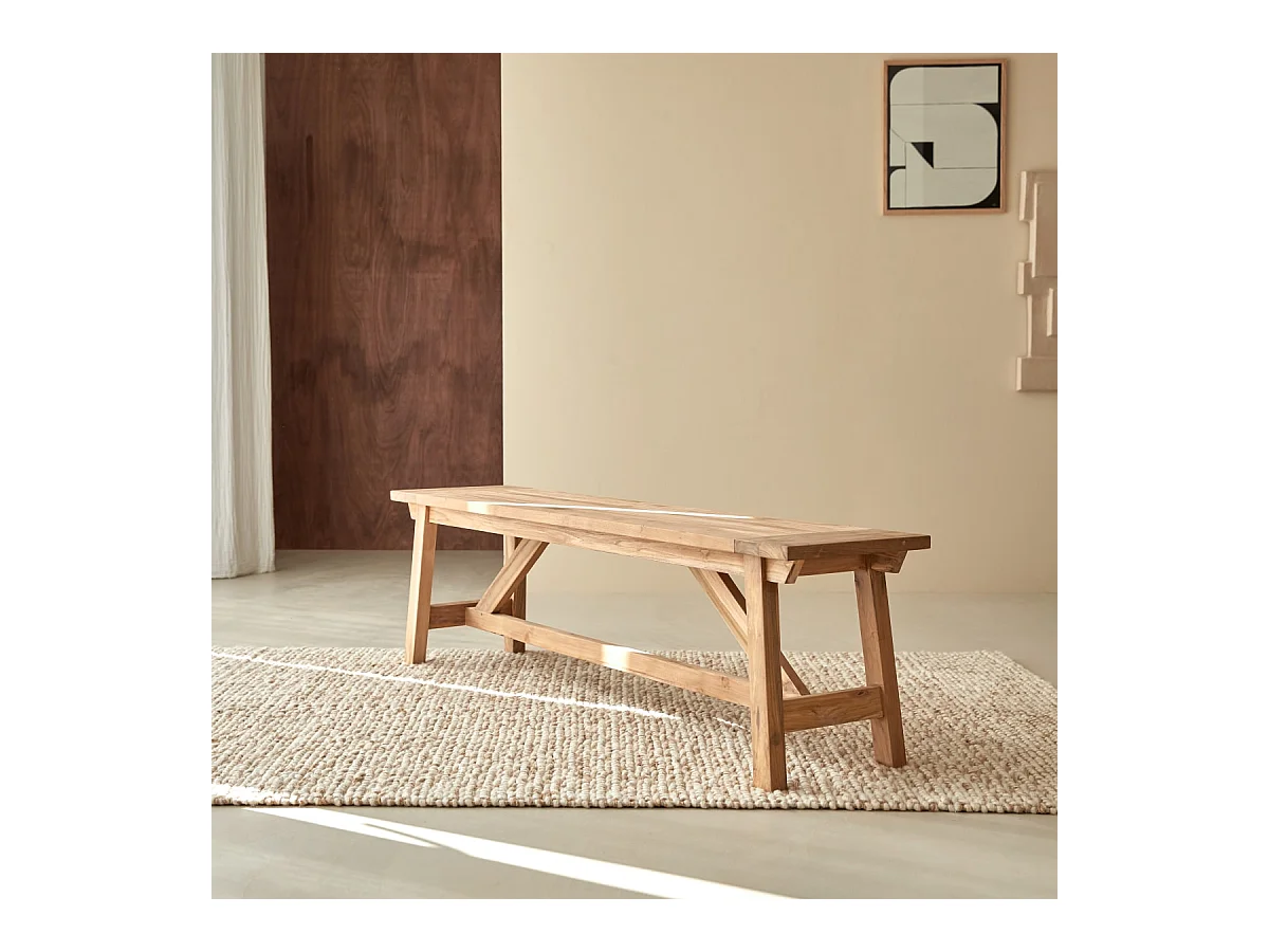 Banc en bois de teck recyclé 160 Filipe