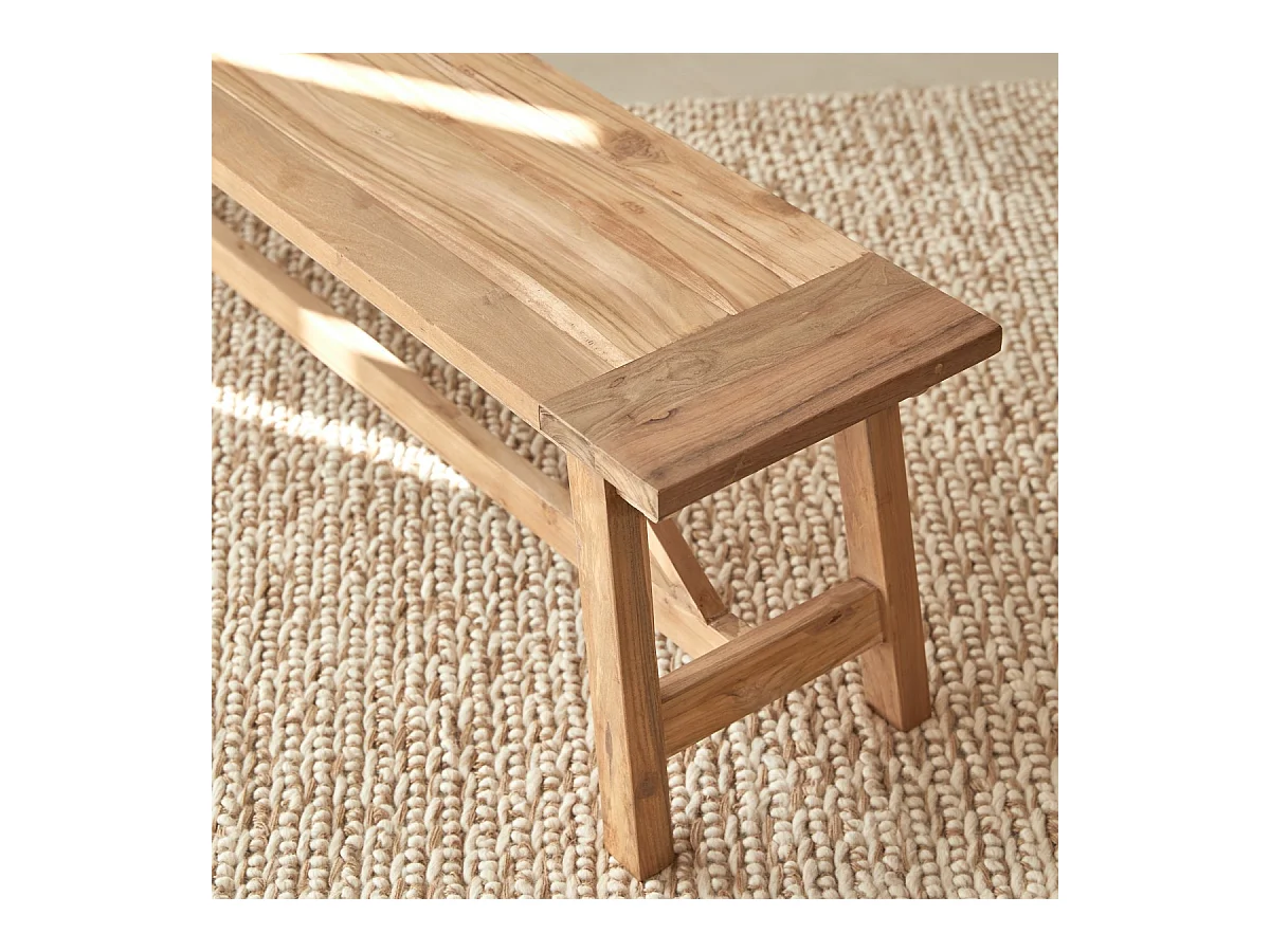 Banc en bois de teck recyclé 160 Filipe