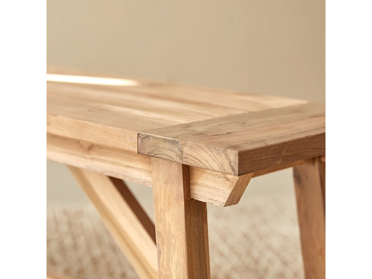 Banc en bois de teck recyclé 160 Filipe