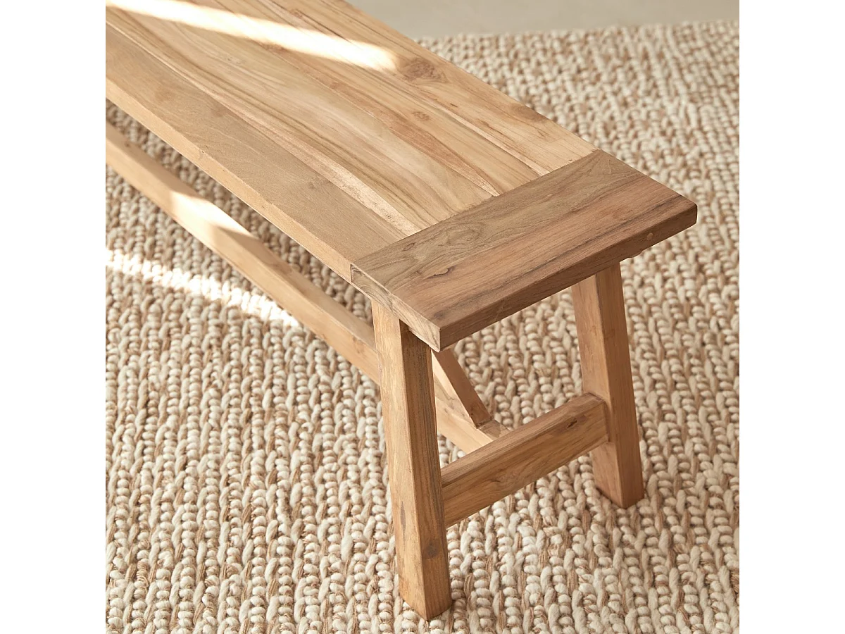Banc en bois de teck recyclé 160 Filipe