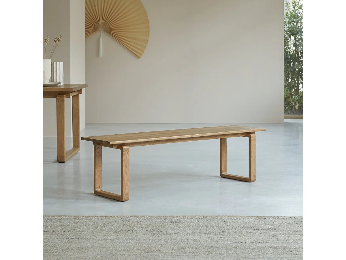 Banc en bois de chêne massif 160 Sybille