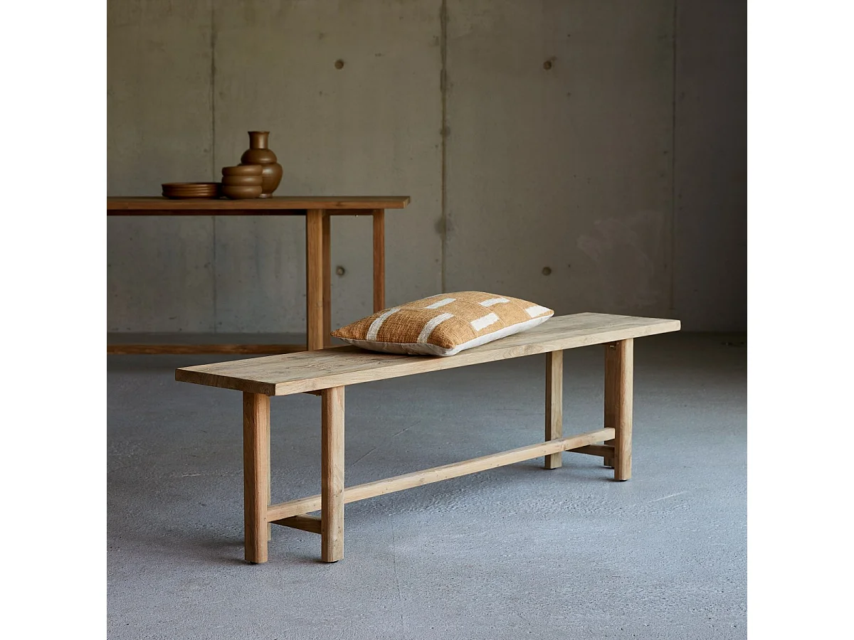 Antonia - Bench in reclaimed solid teak