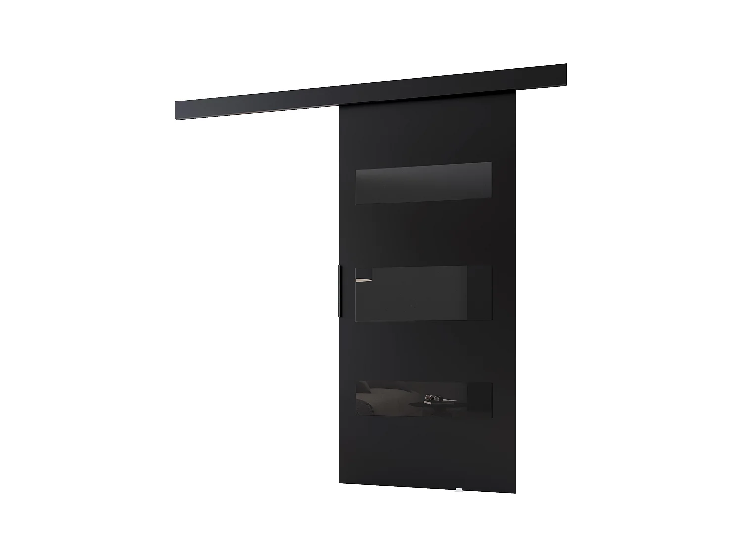 MINIO go for it, porte coulissante CLEAN D 96 cm portes de chambre | Noir