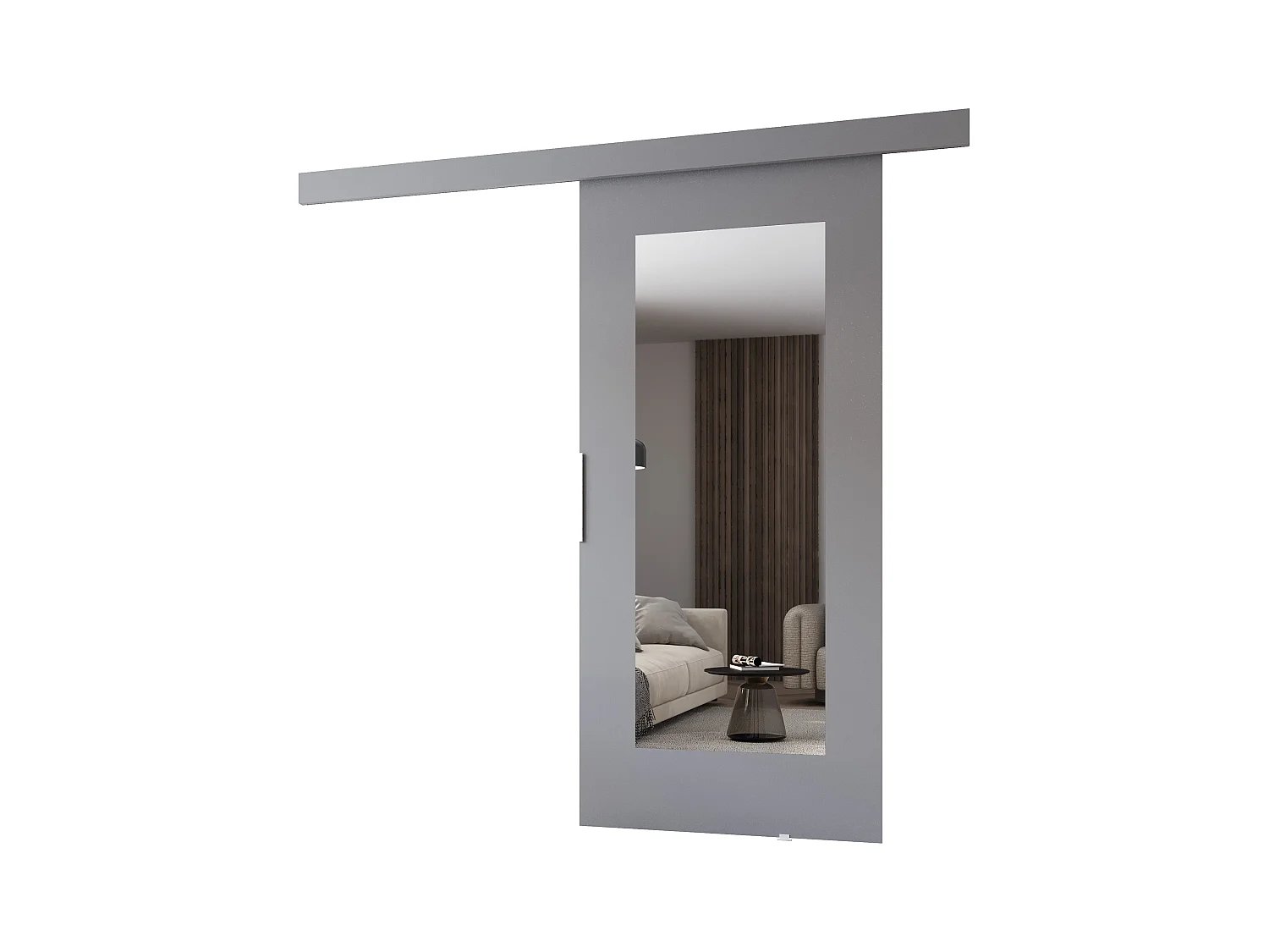 MINIO go for it, CLEAN I binnenschuifdeur 86 cm, met spiegel,  in grijs