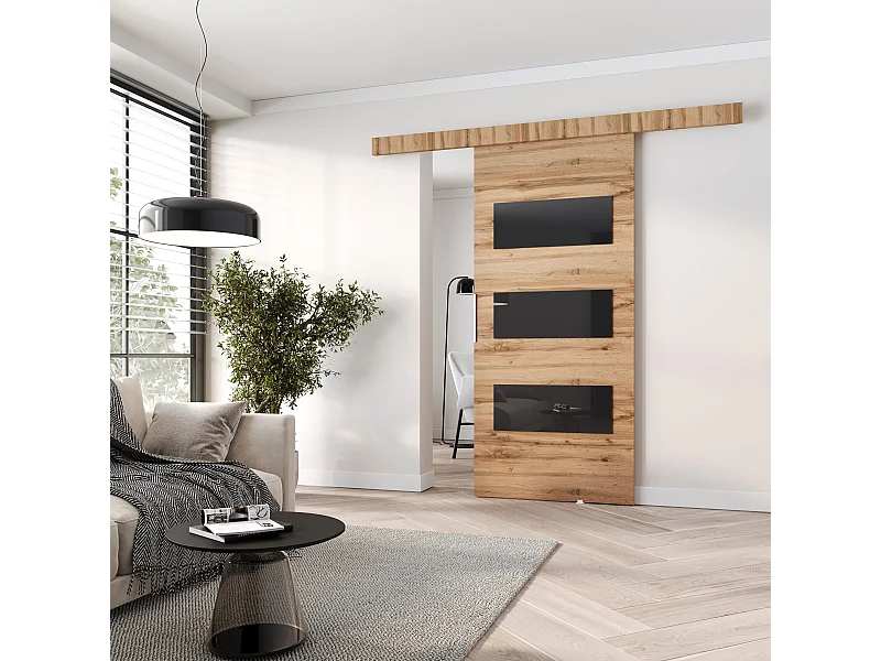 MINIO go for it, porte coulissante CLEAN E 76 cm portes de chambre | Chêne Wotan