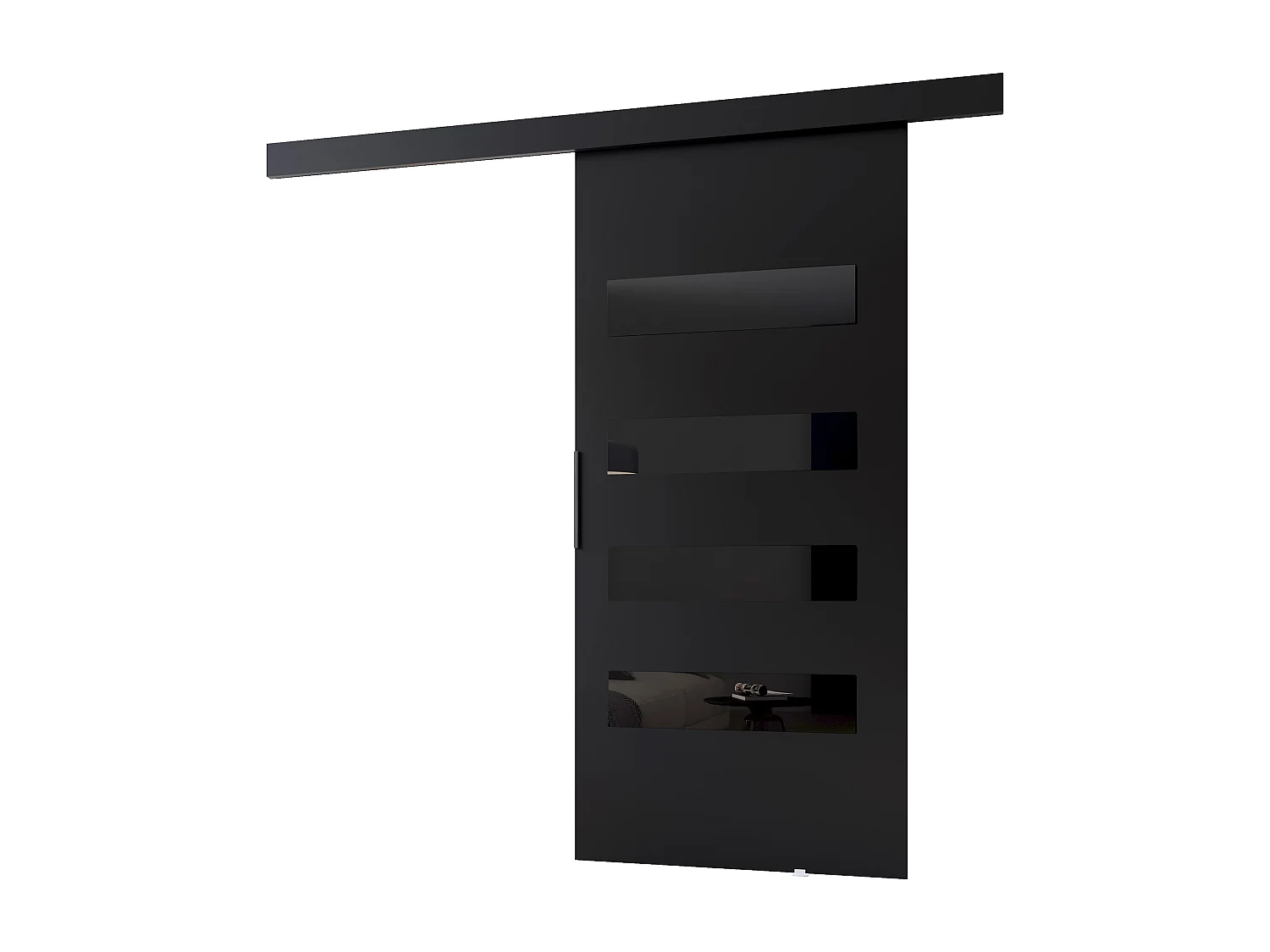 MINIO go for it, porte coulissante CLEAN F 96 cm portes de chambre | Noir