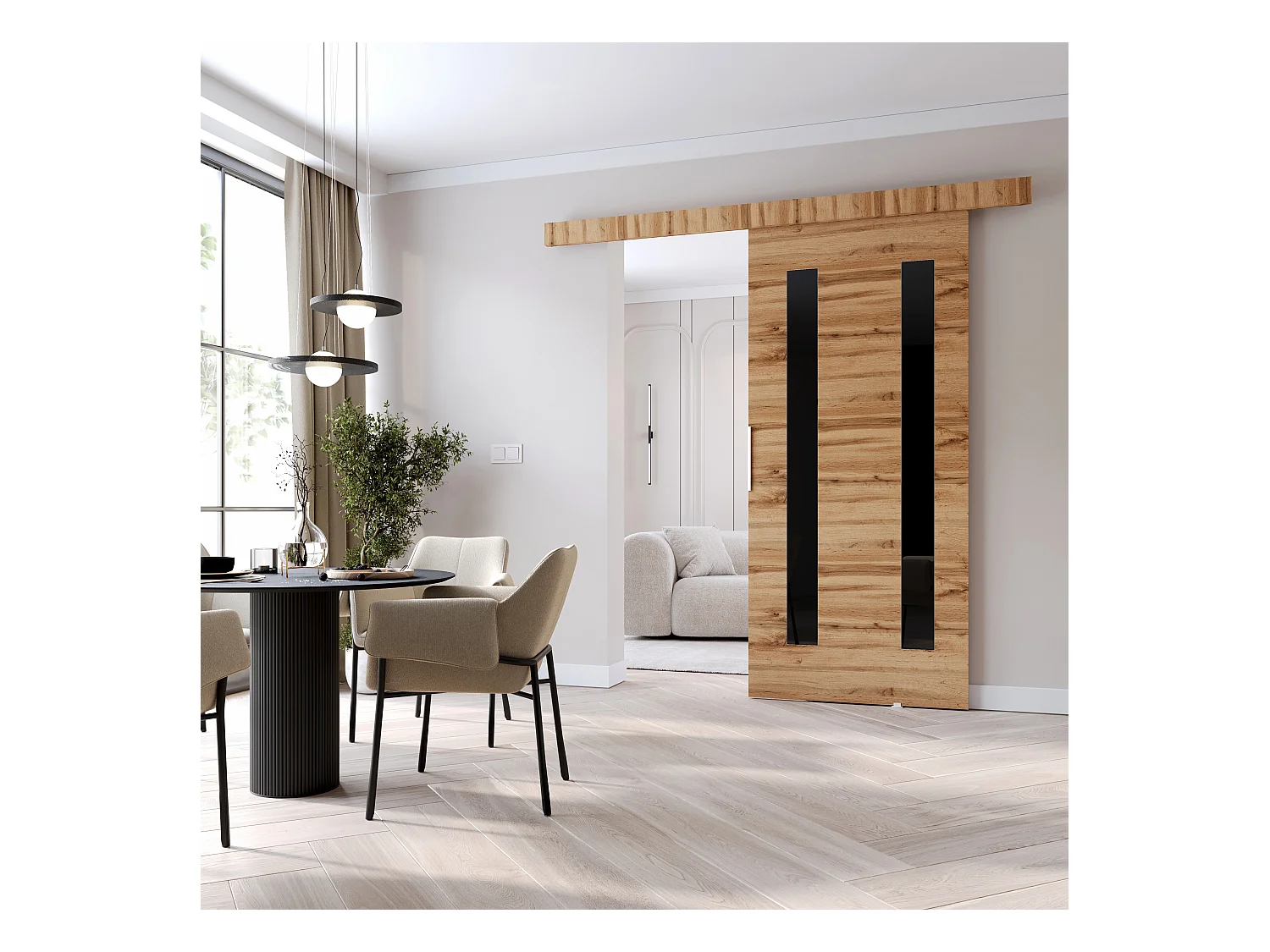 MINIO go for it, porte coulissante CLEAN H 76 cm portes de chambre | Chêne Wotan