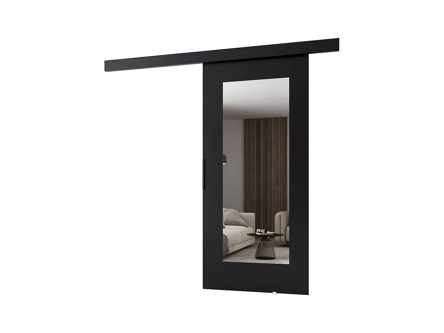 MINIO go for it, CLEAN I 106 cm binnenschuifdeur, met spiegel,  in de kleur zwart