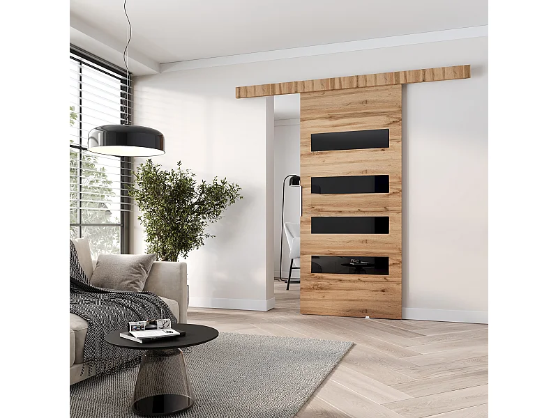 MINIO go for it, porte coulissante CLEAN F 76 cm portes de chambre | Chêne Wotan