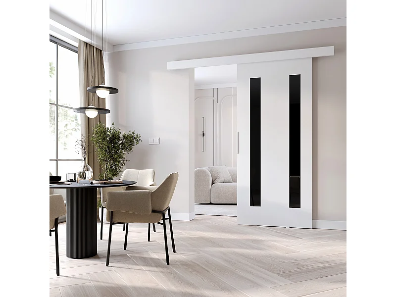 MINIO go for it, Drzwi przesuwne wewnętrzne CLEAN H 96 cm  w kolorze białym