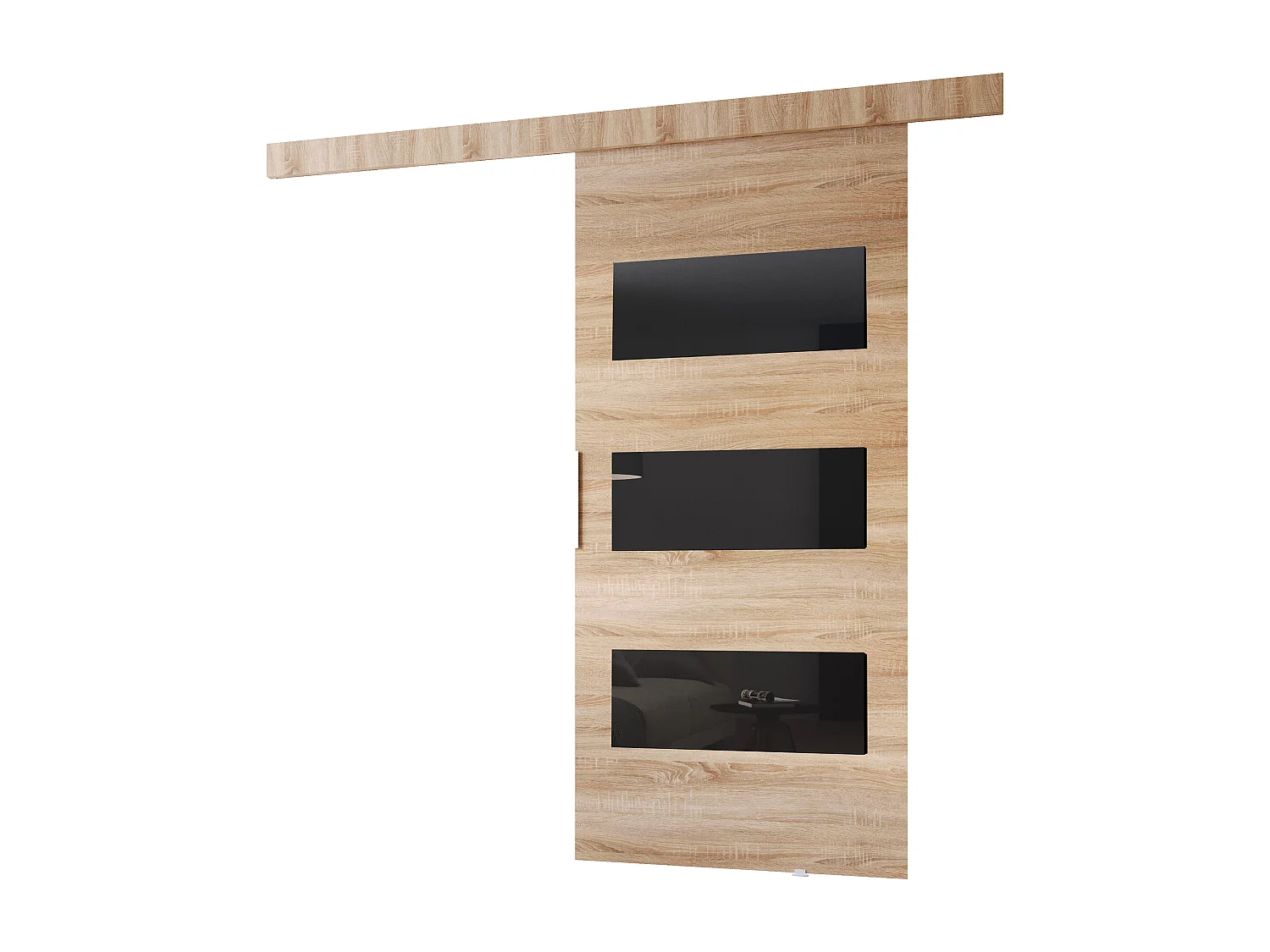 MINIO go for it, porte coulissante CLEAN E 76 cm portes de chambre | Chêne Sonoma