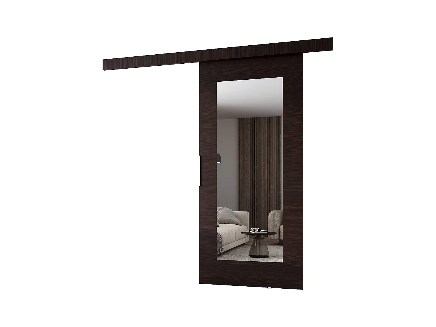 MINIO go for it, Schiebetür CLEAN I, 86 cm,  mit Spiegel, Wenge