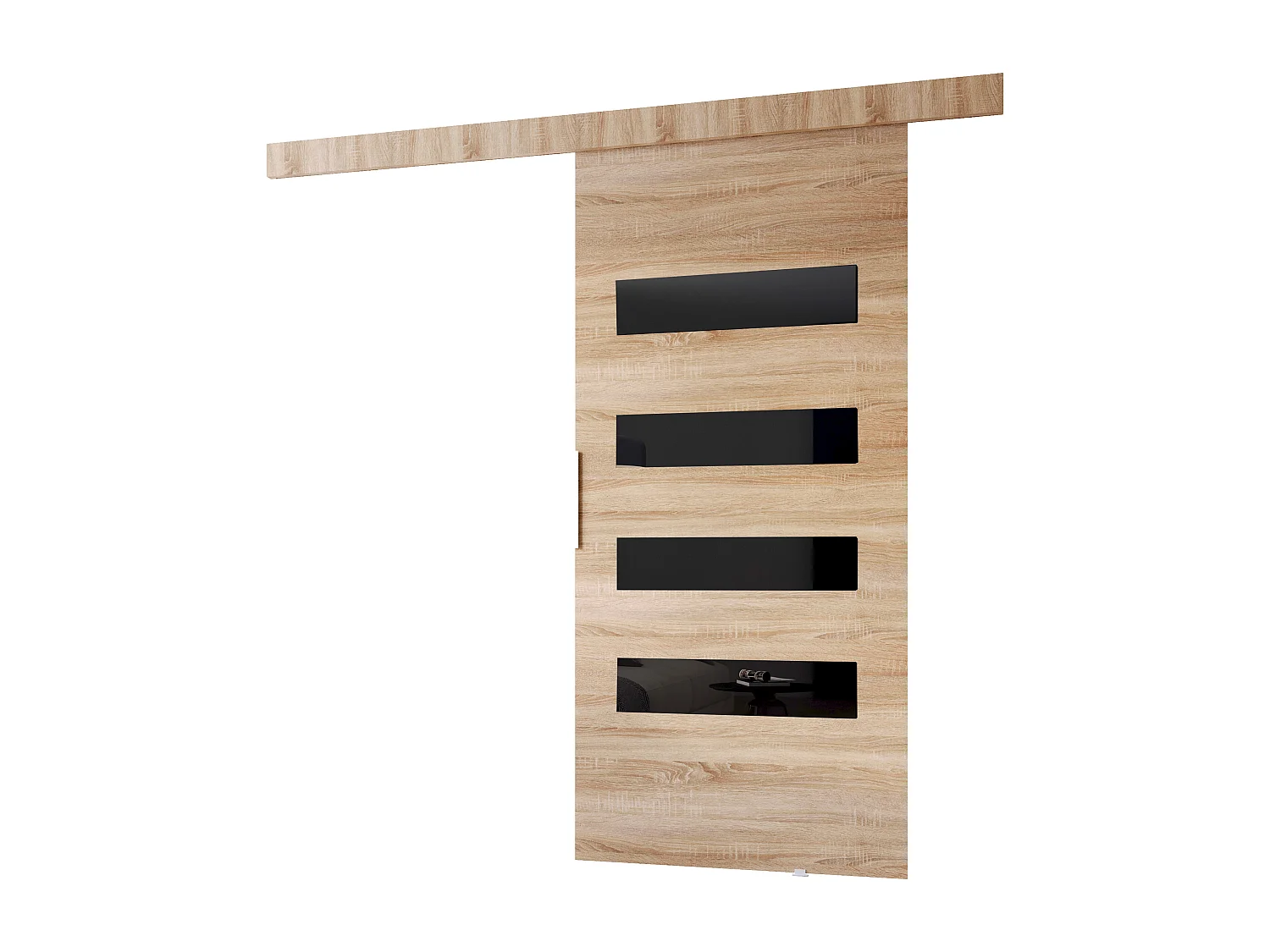 MINIO go for it, porte coulissante CLEAN F 96 cm portes de chambre | Chêne Sonoma