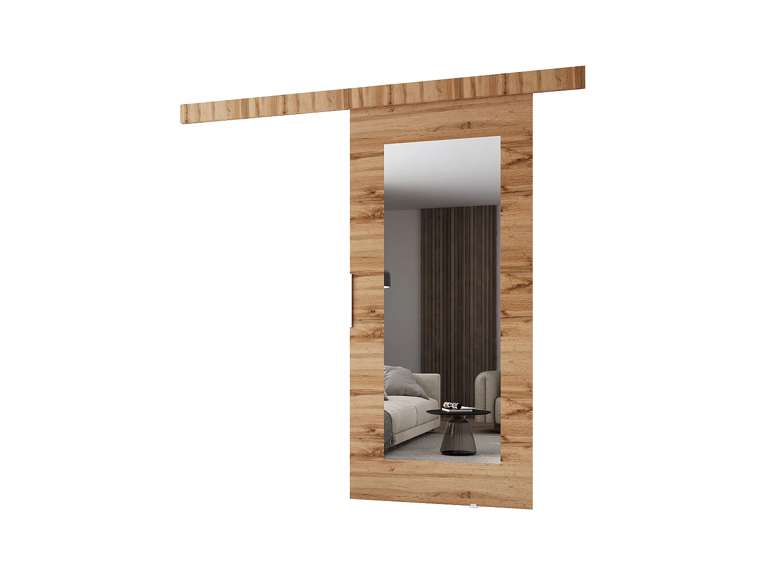 MINIO go for it, CLEAN I 86 cm binnenschuifdeur, met spiegel,  in de kleur eiken wotan