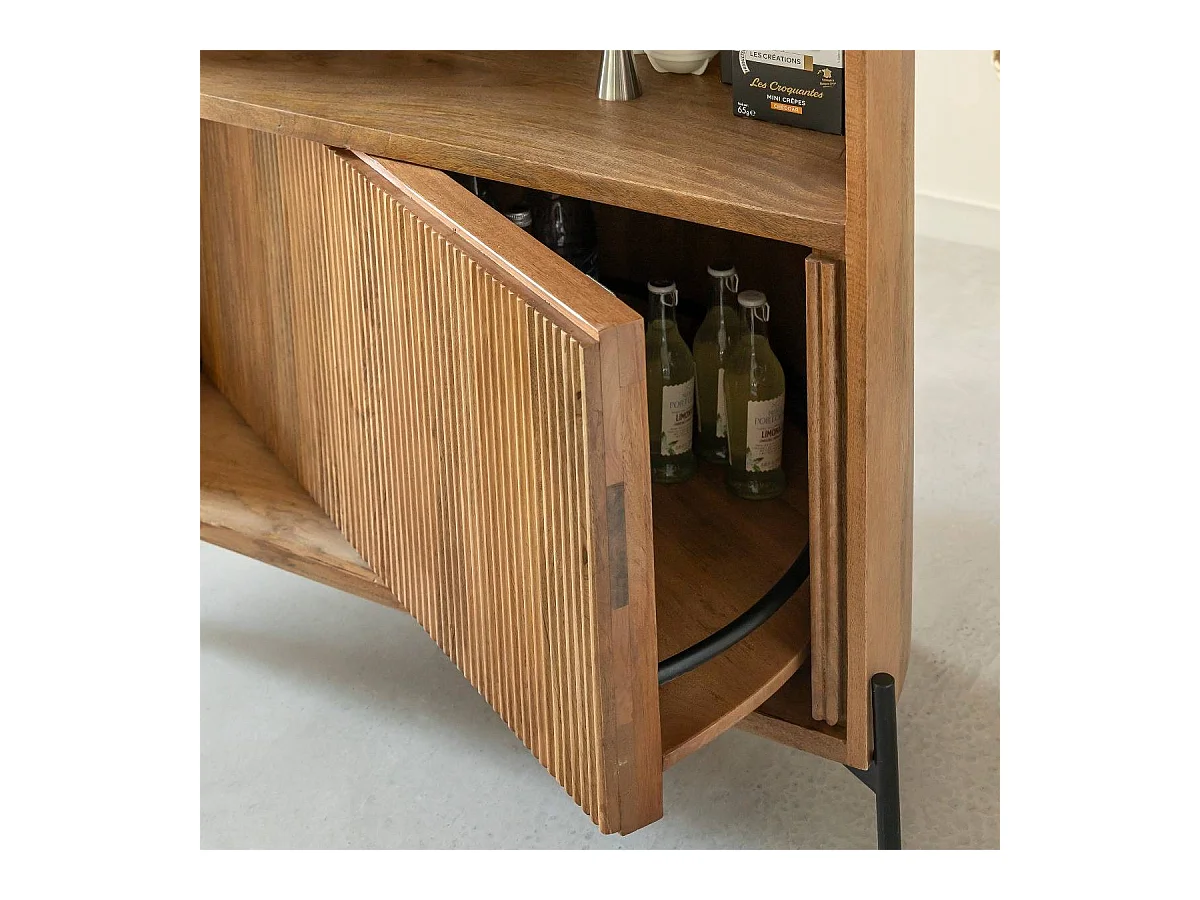 Meuble bar en bois de manguier et marbre Adler