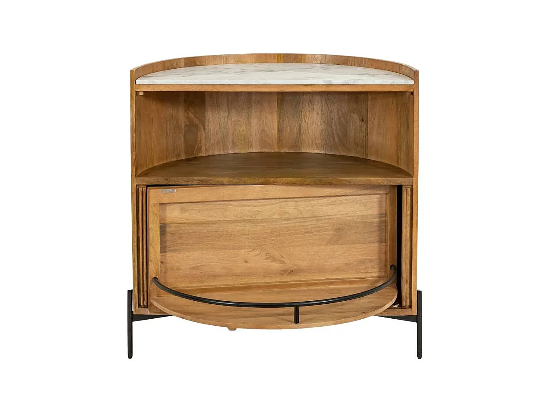 Meuble bar en bois de manguier et marbre Adler
