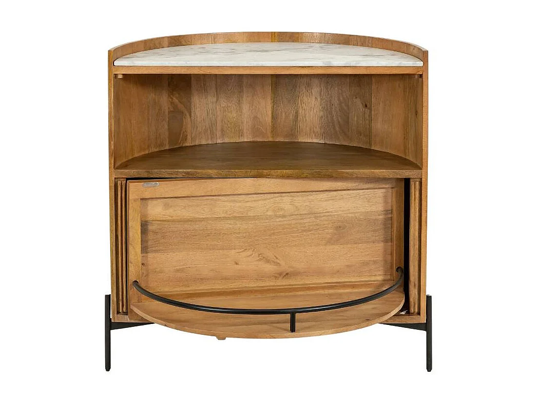 Meuble bar en bois de manguier et marbre Adler