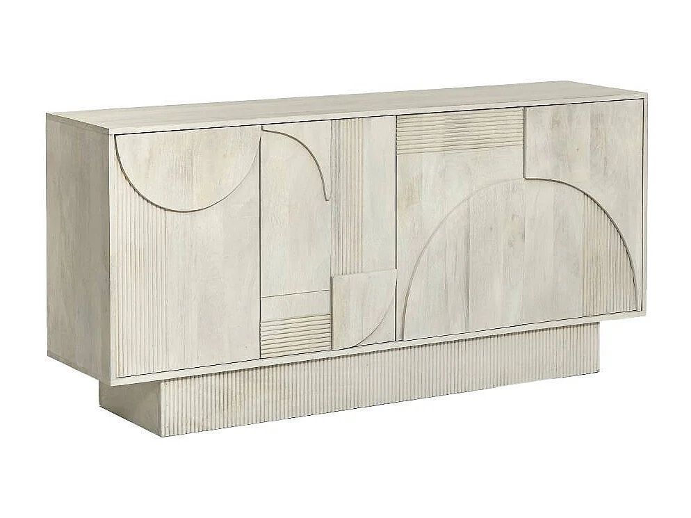 Buffet en bois de manguier blanchi Miliam
