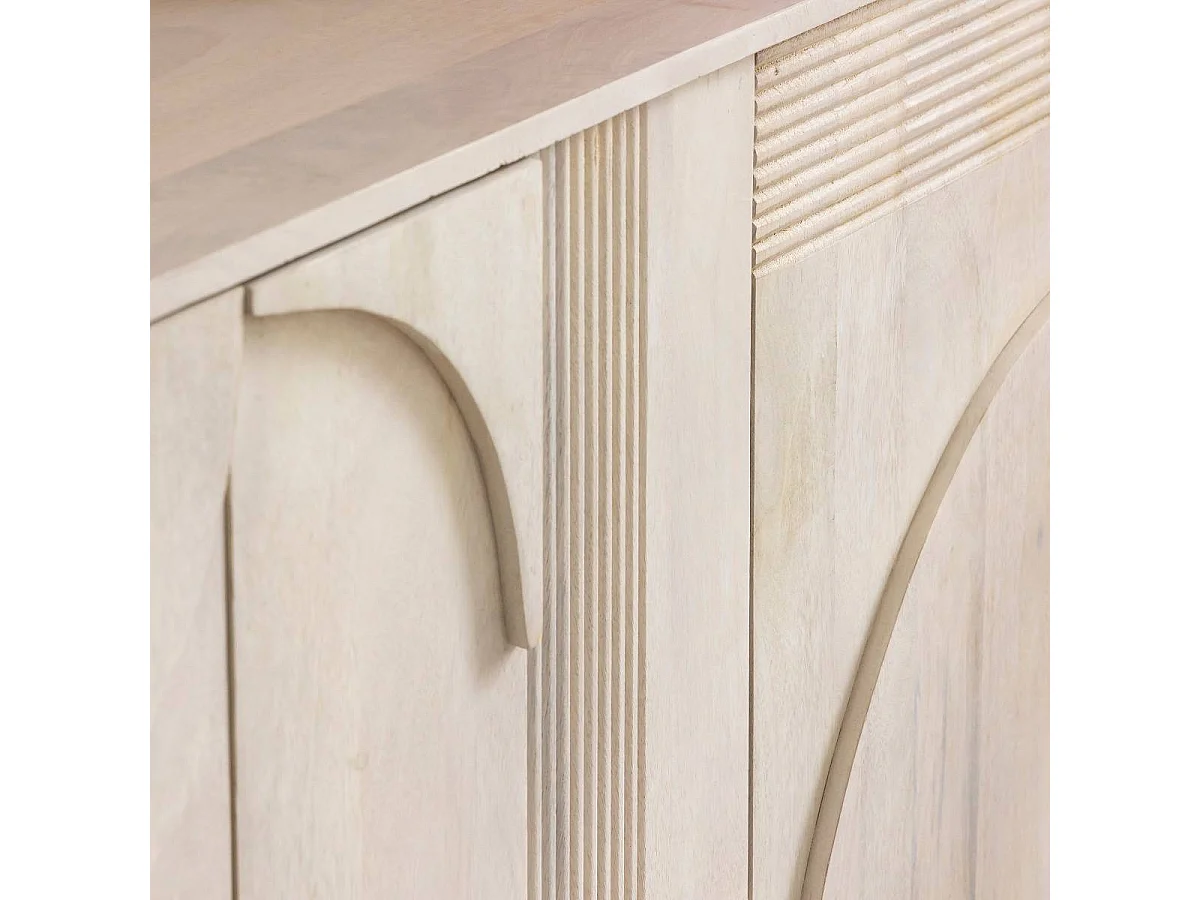 Buffet en bois de manguier blanchi Miliam