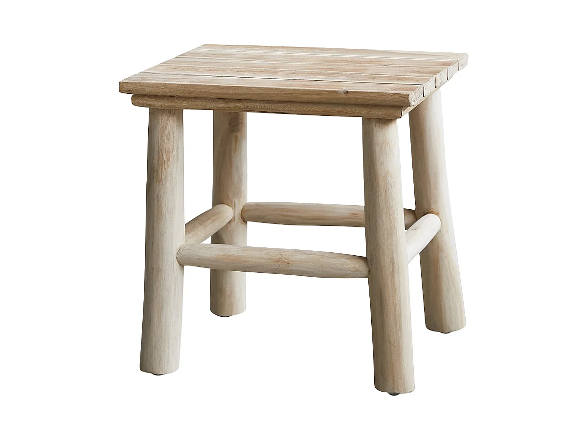 Kilim - Side table in solid teak