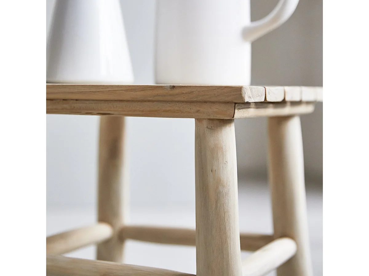 Kilim - Side table in solid teak