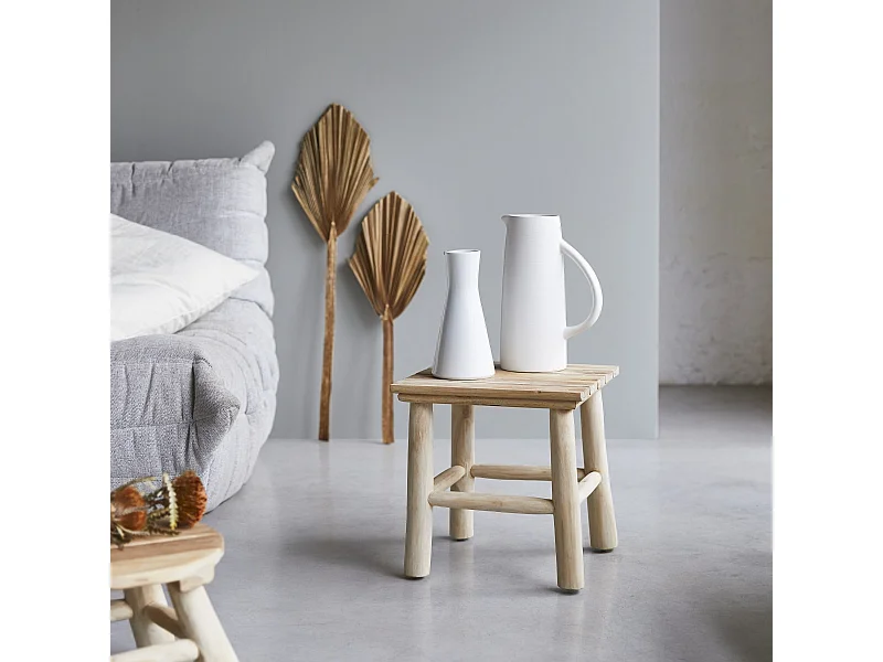 Bout de canapé en bois de teck 30 Kilim