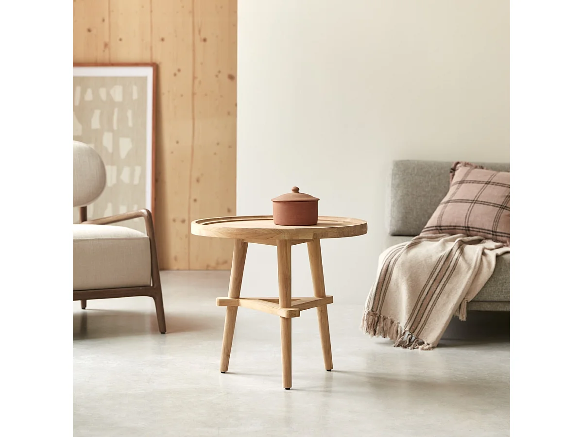 Paola - Solid teak side table