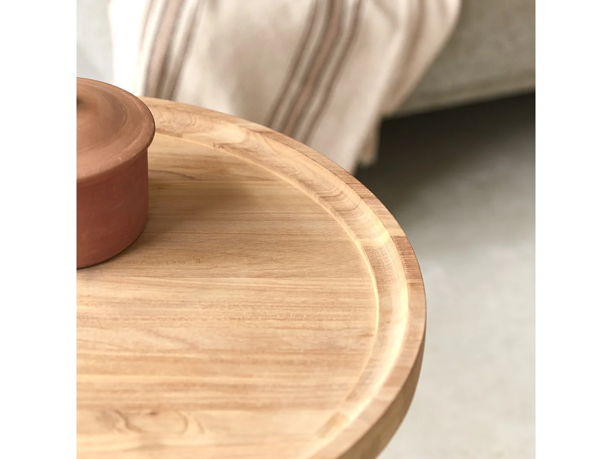 Paola - Solid teak side table