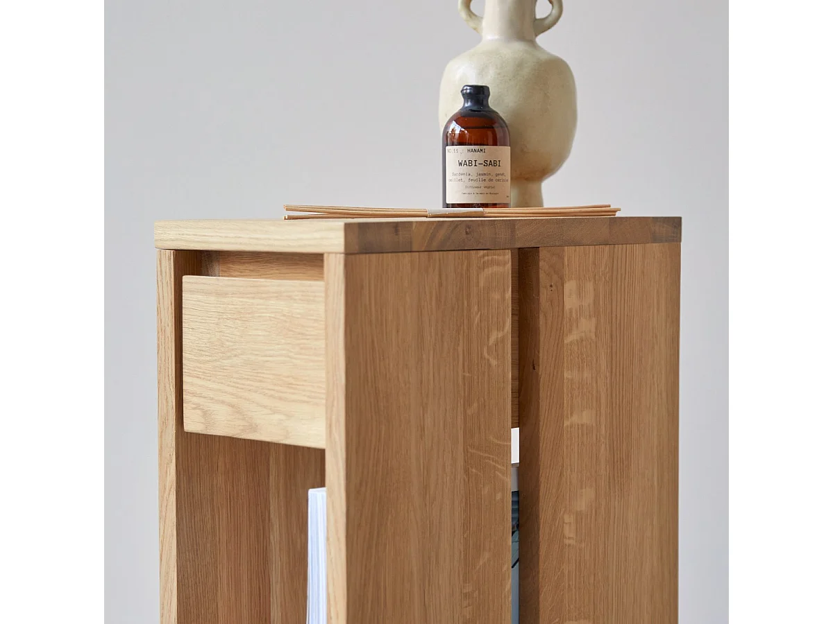 Bout de canapé en bois de chêne massif Eden