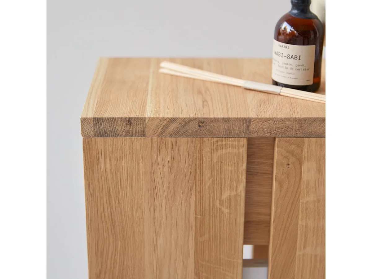 Bout de canapé en bois de chêne massif Eden