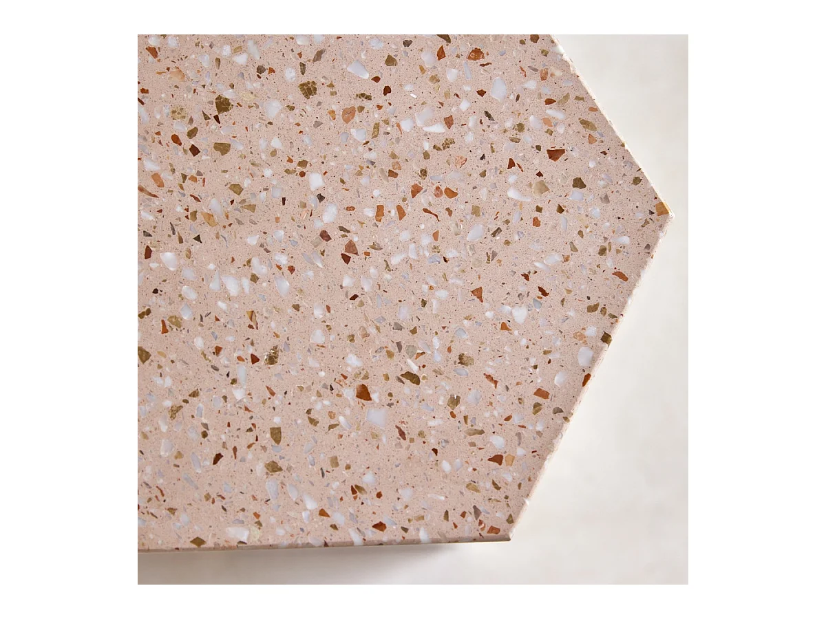 Tavolino in terrazzo premium rosa Zoé