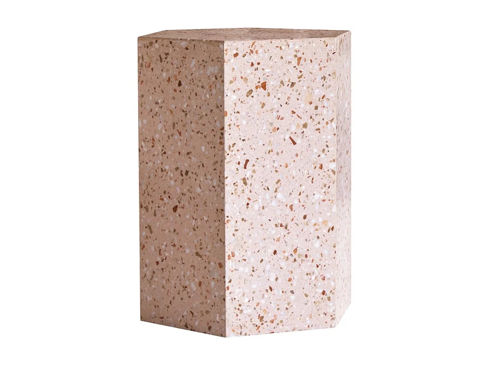 Sofaende aus Premium-Terrazzo Pink Zoé