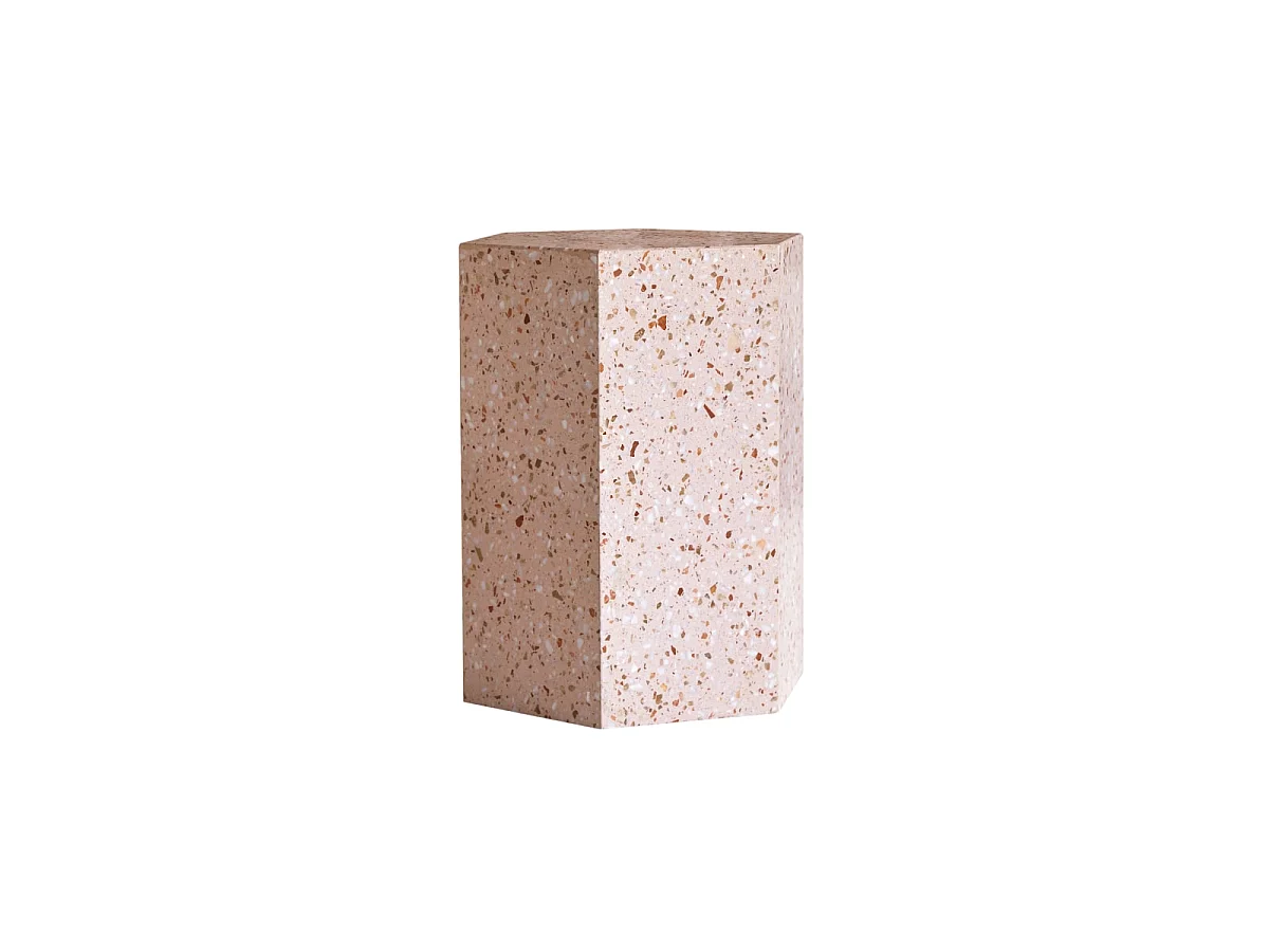 Sofaende aus Premium-Terrazzo Pink Zoé