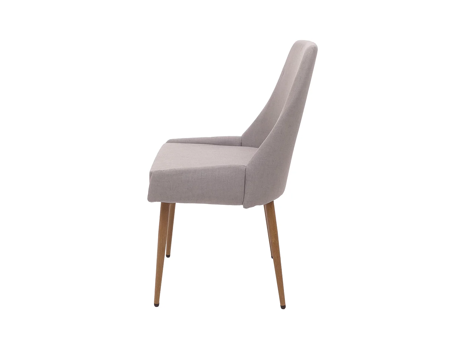 Set di 6 sedie da pranzo MCW-O27, poltroncina cucina imbottita, tessuto (280g/m²) acciaio effetto legno ~ grigio chiaro