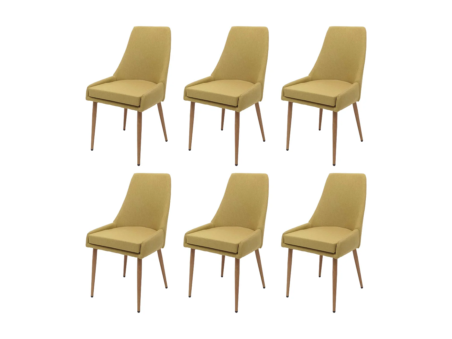 Chaise de salle à manger MCW-O27 (lot de 6),  vert