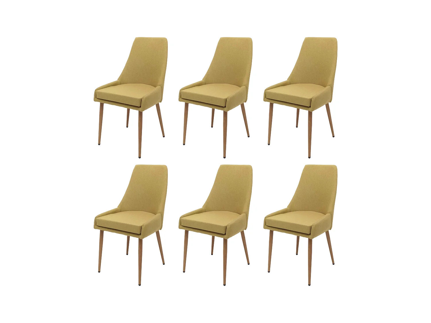 Chaise de salle à manger MCW-O27 (lot de 6),  vert